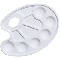 Milopon Paleta de acuarela de plástico para acuarela- acuarela- acuarela- con agujero de agarre